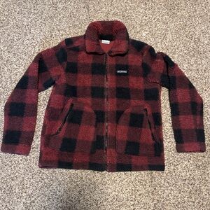 Columbia Winter Pass Buffalo Check Sherpa Fleece Full Zip Women’s Jacket